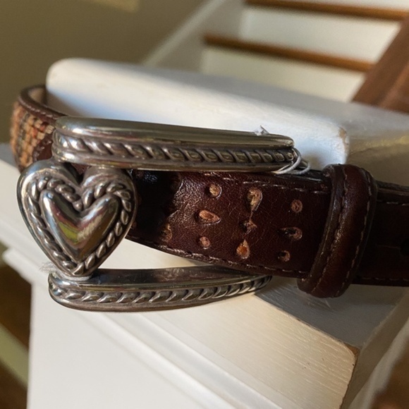 Brighton Tweed  Leather Belt Small/ 28 - Picture 1 of 7